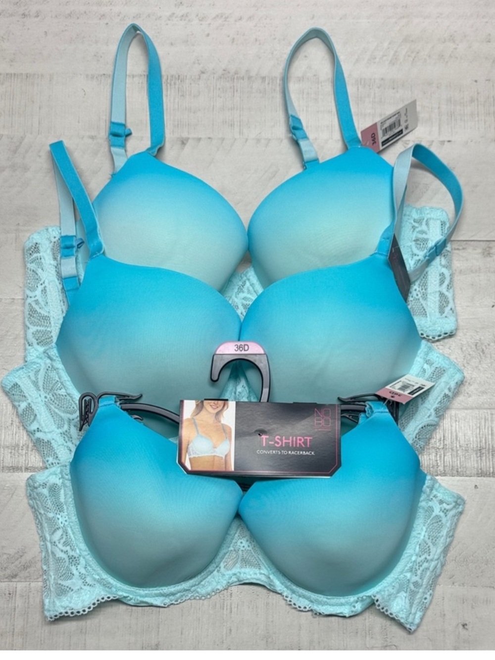 Set of 3/ No Boundaries Women's T-shirt Bra Smooth; soft, light lined cups;